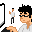 Pixelart of me at school